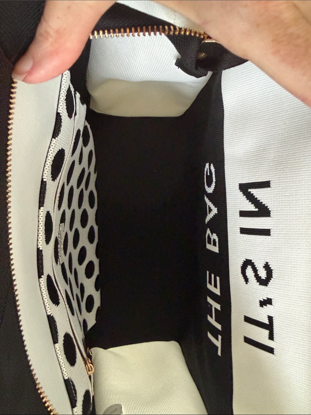 kate spade x Target Black & White 'It's In The Bag' Canvas Tote - Picture 8 of 9